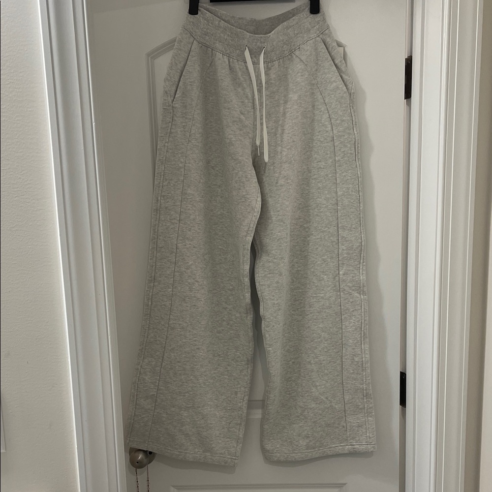 lululemon athletica Gray Flare Pants on grey